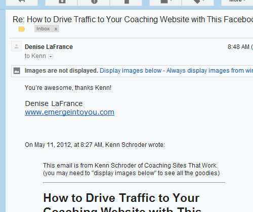 Testimonial 2 from Denise LeFrance Testimonial 2 from Denise LeFrance